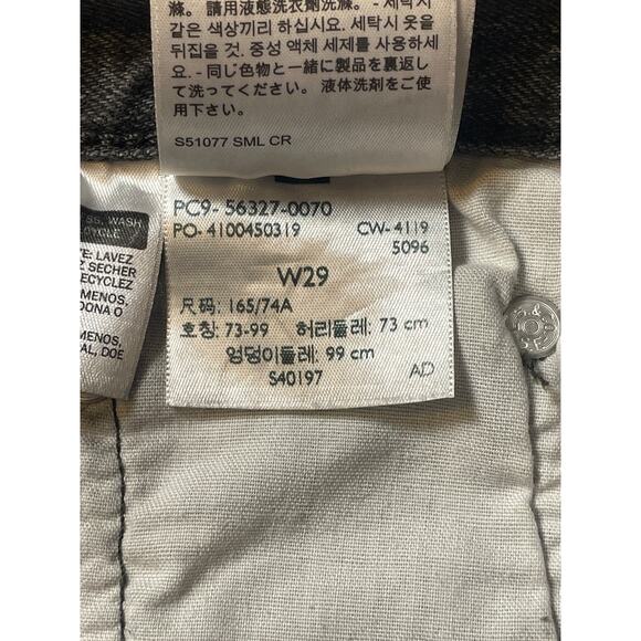 Levi’s Premium‎ 501 Original Fit Black Cutoff Button Fly Shorts “R” tab Size 29 - Picture 7 of 7